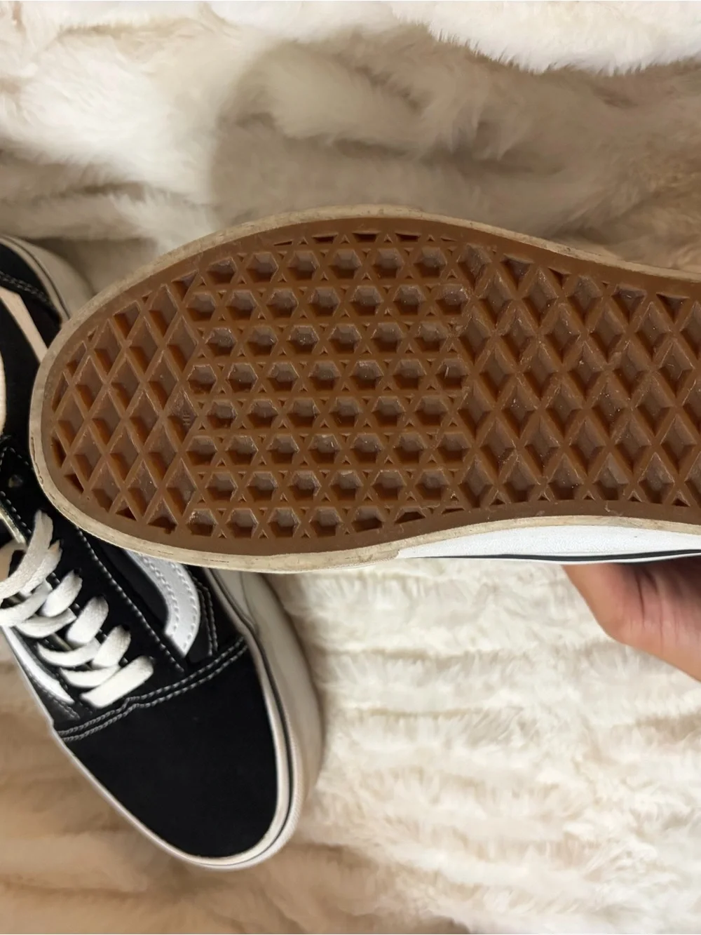Black and White Platform Sneakers - Women